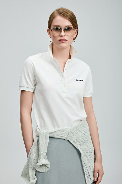 Lufian Γυναικείο μπλουζάκι πόλο Anka λευκό