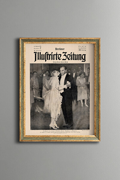 epiqart Ataturk and Lady Latife Dance Moment - Vintage Patterned Frame - Slim...