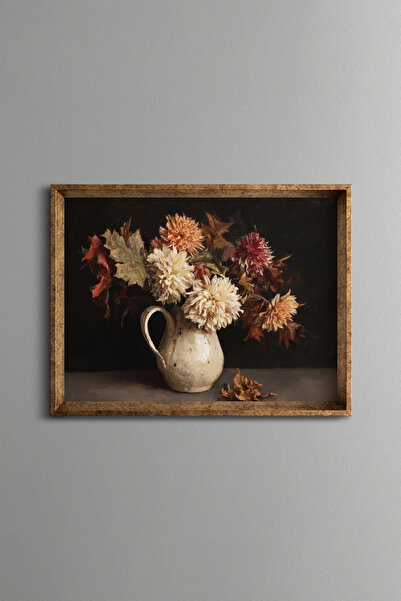 epiqart Autumn Bouquet - Vintage Patterned Frame - Slim Model