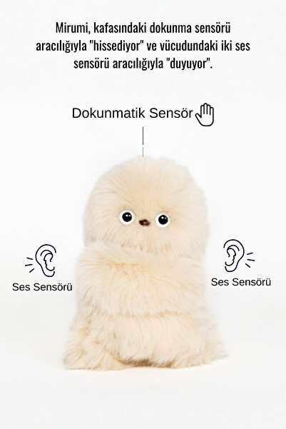 OEM Mirumi Akıllı Peluş Robot Oyuncak - Müzikli - Hareketli Kafa - Etkileşiml...