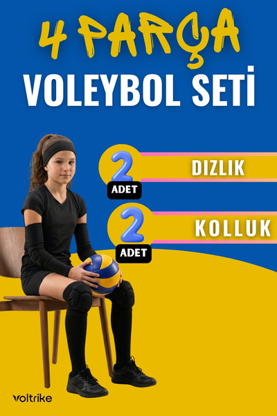 Voltrike 4 Parça Voleybol Seti- Voleybol Dizliği + Voleybol Elliği