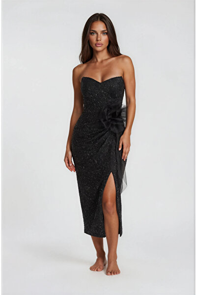 Vanni Couture Rochie Neagra Mdi Paiete