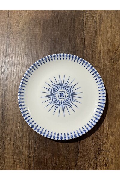 Hazal GÜRAL PORSELEN DİGİBOME 19 CM MAVI BEYAZ 12 Lİ PASTA TABAK