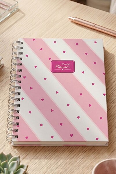 White Notebook A5 Spiralli Süresiz Renkli Planlayıcı Ajanda Motivasyon Sayfal...