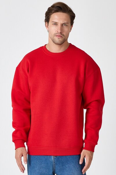 SEDİRLİ Unisex φούτερ χωρίς στάμπα για ενήλικες με κουκούλα 3 κλωστών