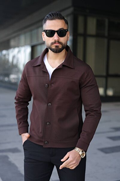 BASEL.CO Buttoned Comfort Fabric Jacket with Hidden Pocket Detail
