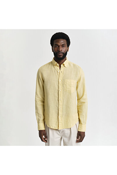 Gant Erkek Sarı Regular Fit Gömlek