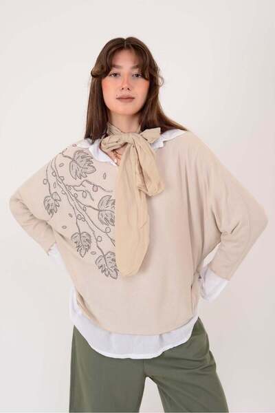 Park Moda 23098 ΚΕΝΤΗΜΕΝΗ ΜΕ ΠΕΤΡΕΣ ΜΠΛΟΥΖΑ ΠΛΕΚΤΗ ΚΟΣΤΟΥΜΙΑ 2 ΤΕΜΑΧΙΩΝ