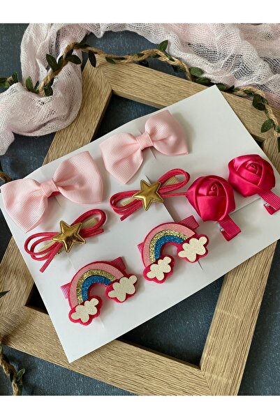 Miniko Butik Kız Bebeklere Özel Klips Seti 8'li (Seçtiğiniz Görseldeki 4 Çift...