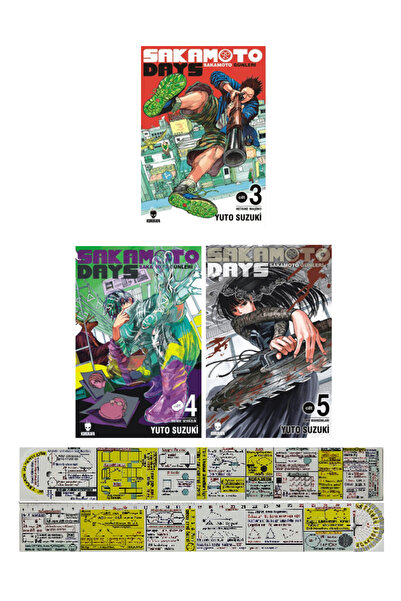 Kurukafa Yayınları Sakamoto Days 3-4-5. Ciltler Manga Seti + Özel Cetvel