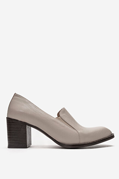 Dericlub Women's Blunt Toe High Heel Shoes Real Leather Br 44274 Beige