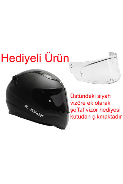 LS2 Rapid 2 Siyah Vizör Hediyeli Motosiklet Kapalı Kask ECE 22.06 sertifikalı