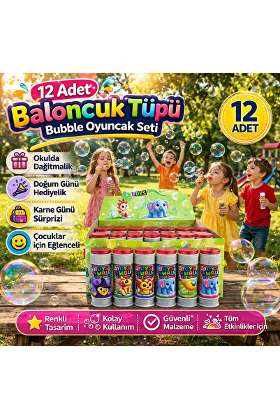KAR TANESİ 12’li Baloncuk Tüpü Bubble Oyuncak Seti – Okulda Dağıtmalık Doğum ...