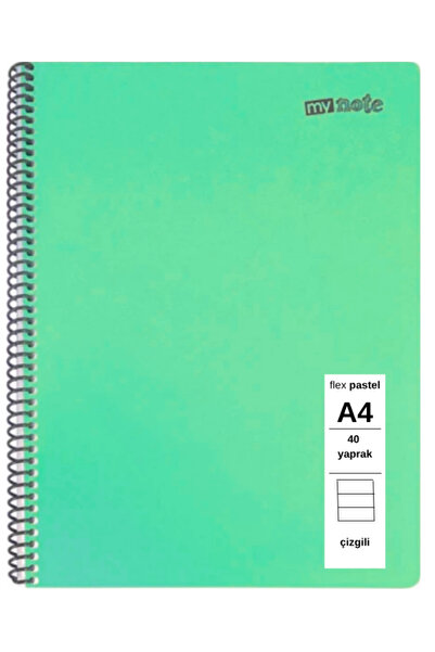 Mynote FLEX PASTEL DEFTER A4 40 YAPRAK ÇİZGİLİ 5 ADET