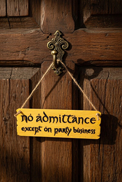 tredblock Hobbit No Admittance Tabela - Yüzüklerin Efendisi Ahşap Görünümlü G...