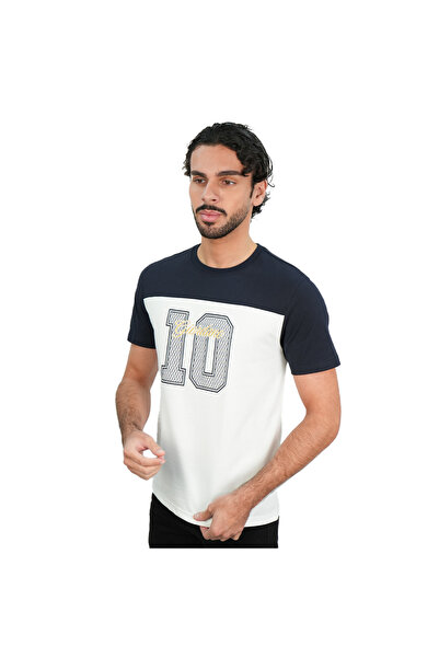 Giordano Men's Slim Cotton Varsity Number Tee