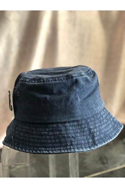 MEESÇanta Unisex Yıkanmış Denim Bucket Şapka