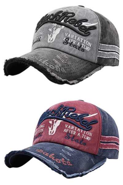 Uniquetrenders Unisex Vintage Black Rebel Embroidered Adjustable Baseball Cap...