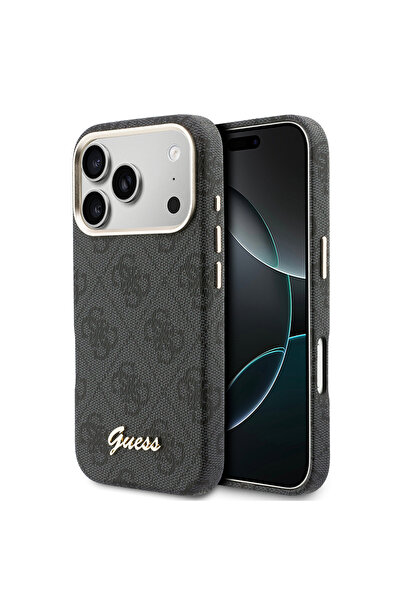 Guess iPhone 17 Pro Max Kılıf Lisanslı M-safe Özellikli Script Yazı Logolu 4G...