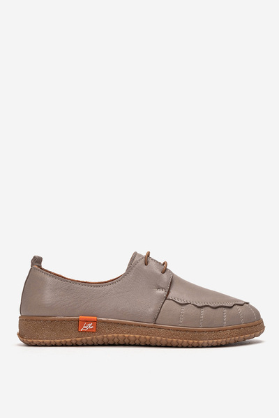 Dericlub Γυναικεία Comfort Daily Loafer Παπούτσια από γνήσιο δέρμα PN 2084 VİZON