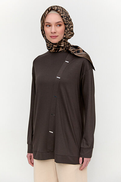 Setrms Metal Detaylı Oversize Penye Tunik