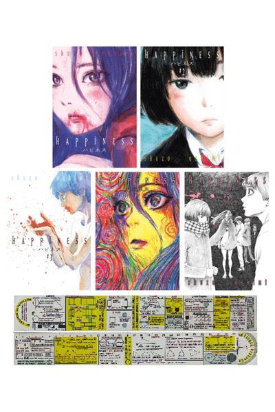 Kayıp Kıta Yayınları Happiness 1-2-3-4-5. Ciltler Manga Seti + Özel Cetvel
