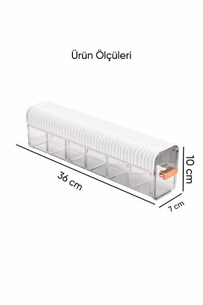 tozlupazar 6 Bölmeli Sürgülü Çekmece İçi Organizer Plastik Çorap İç Çamaşır Dolap Düzenleyici