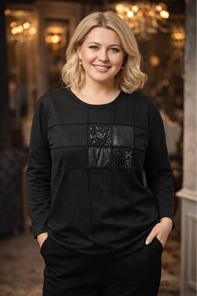 Hermevsim Wearon Γυναικεία Μπλούζα Sude Crystal με 2 κλωστές, τετράγωνη, με ρ...