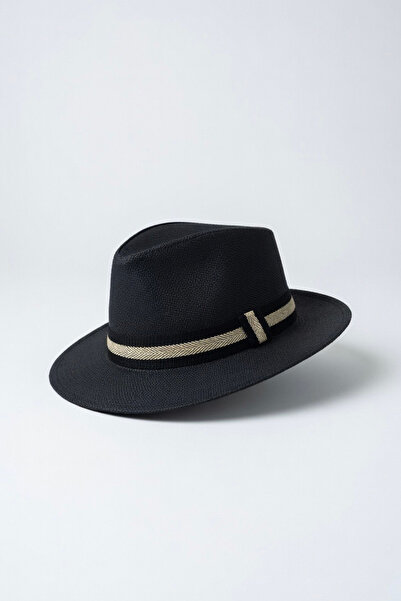 Mollycrush Ανδρικό Μαύρο Καλοκαιρινό Κλασικό Καπέλο Παναμά - Ψάθινο Μοντέλο μ...