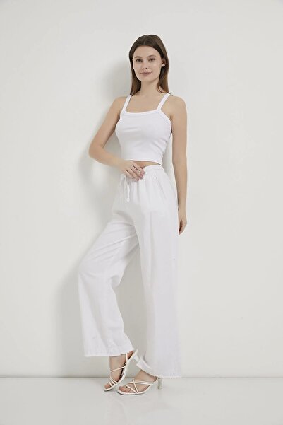 İKLİM LİFE Παντελόνι Gabardine με φούντες στο πόδι