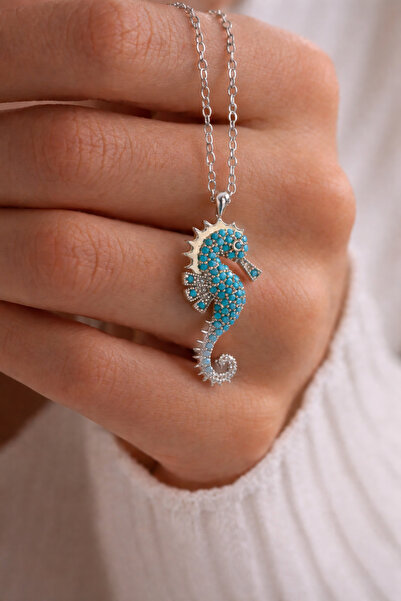 Auryne Jewelry Zarif Denizatı Kolyesi 14 Ayar Altın Kaplama Kadınlar İçin Hed...