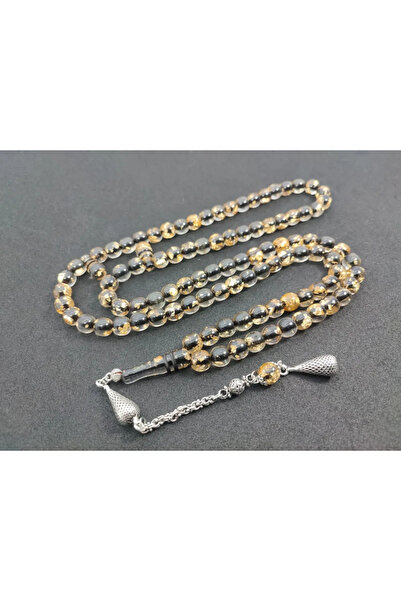 İskeçe Tesbih Τεμπέλικα χάντρα προσευχής από κεχριμπάρι φωτιάς με κομμάτια βρ...