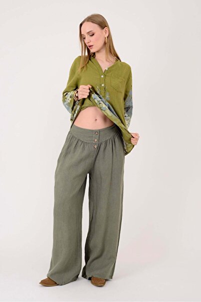 Park Moda M208 ΛΙΝΟ ΠΑΝΤΕΛΟΝΙ ΜΕ ΛΕΠΤΟΜΕΡΕΙΕΣ ΚΟΥΜΠΩΜΑΤΩΝ