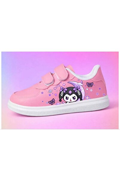 archiepet παιδικά αθλητικά παπούτσια με ροζ λουράκια και στάμπα σε μωβ απόχρωση