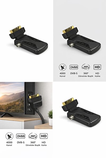 Ceylan Yolu Awm Mini Scart Uydu Alıcısı (SD) – Kumandalı, 4000 Kanal, DVB-S, ...