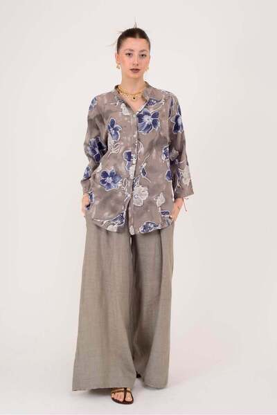 Park Moda 25003 ÇİÇEK DESEN GÖMLEK