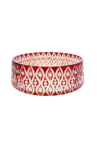 i love home glass Crystal Hand-Embroidered Bowl 25 cm