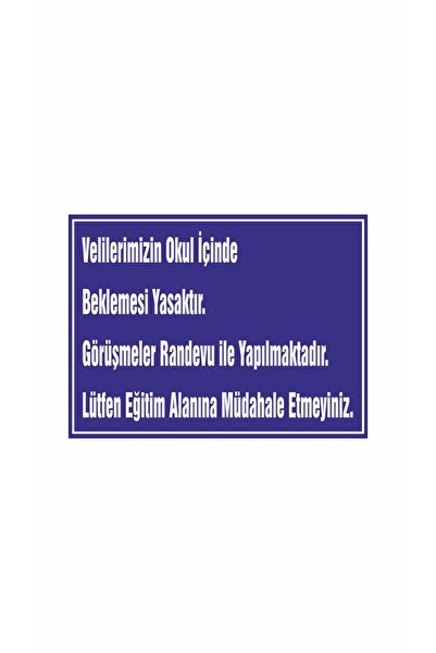 Gokco School Safety Warning Sign Parental Appointment 40X30Cm Size