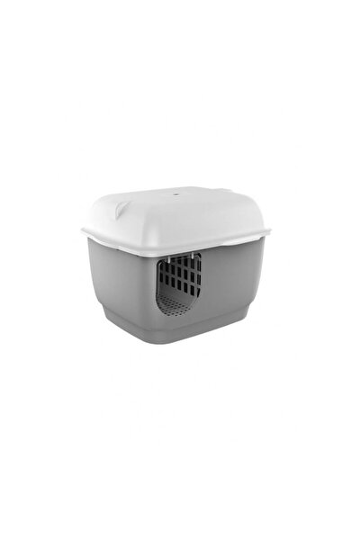 PETS HOME Kapalı Kedi Tuvaleti Pati Temizleyen Koridorlu Büyük Boy Kum Kabı