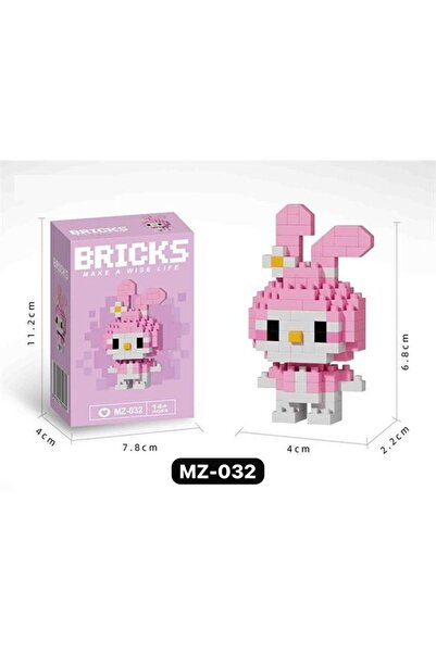 Bricks Sevimli Pembe Tavşan Mini Yapı Blokları - Lego Uyumlu 3D Figür Puzzle ...