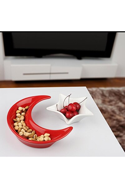 Home AY YILDIZLI 2 Lİ ŞIK ÇEREZLİK SUNUM TABAĞI DEKOR TABAK