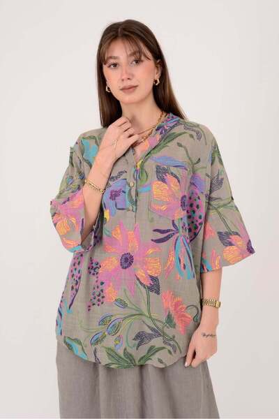 Park Moda 12038 ΠΟΥΚΑΜΙΣΟ ΜΕ ΣΧΕΔΙΟ ΚΡΙΝΟΥ