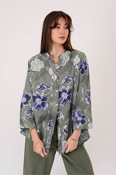 Park Moda 25003 ÇİÇEK DESEN GÖMLEK