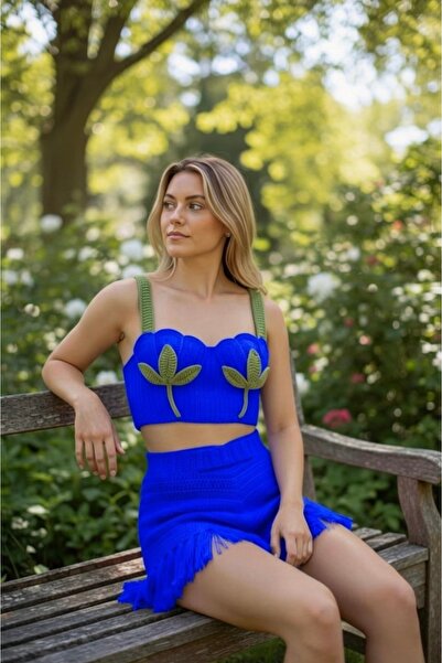 tce the charme elegant ειδικής σχεδίασης χειροποίητο πλεκτό σετ δύο τεμαχίων