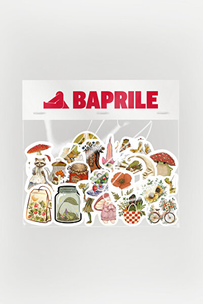 Baprile Cottagecore Masalsı Orman Temalı 26 Parça Kaliteli Su Geçirmez Laptop...
