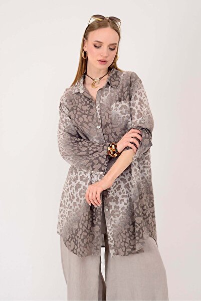 Park Moda 2502 ΠΟΥΚΑΜΙΣΟ ΤΟΥΝΙΚ ΜΕ ΣΧΕΔΙΟ ΛΕΟΠΑΡ