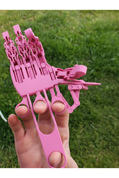 Fullment Dev Mekanik Oyuncak Robotik El – İnteraktif 3D Tasarım Pembe