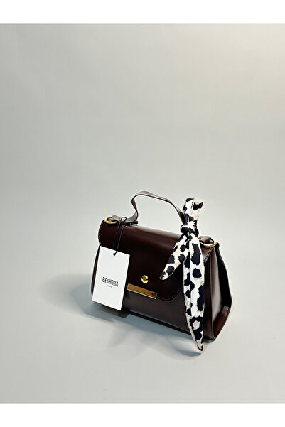 Beshora Lotus Bitter Brown Matte Mini Size Faux Leather Covered Shoulder & Ha...