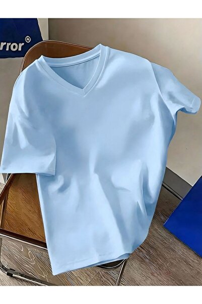 E-ROMA Μπλουζάκι με λαιμόκοψη V σε μεγάλο μέγεθος 4VQ2