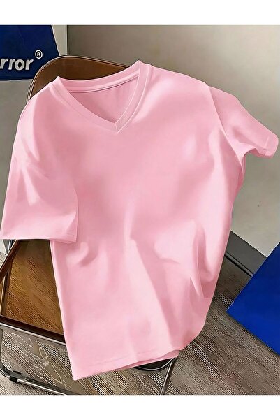 BENROMA تي شيرت كبير الحجم برقبة على شكل حرف V 4VQ2